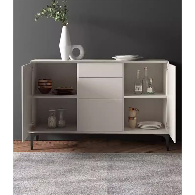 Nordic Minimalist Style Sideboard, Beige, 31.49" H x 47.24" W x 15.75" D