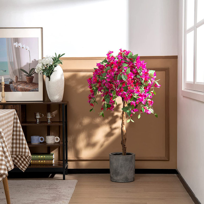 135cm Faux Flowering Tree in Pot