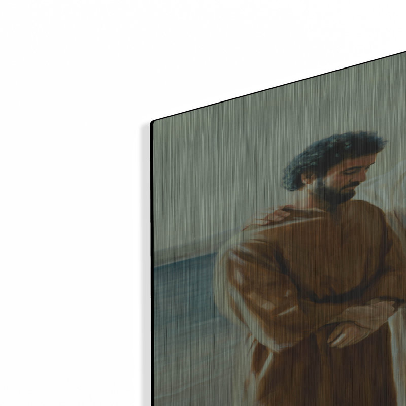 Lark Manor ™ «Lovest Thou Me, More Than Thee» par David Lindsley, art mural en métal, H 36 po x l 24 po