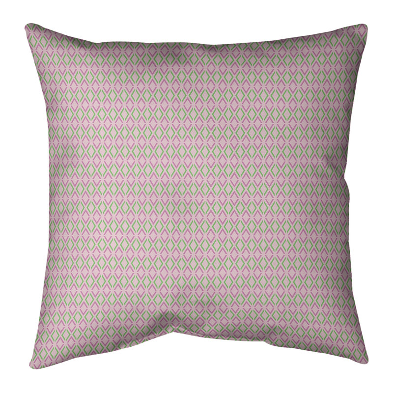 Housse et insert de coussin carré Mcguigan, H 14 po x l 14 po, Lys violet, Bourre en polyester