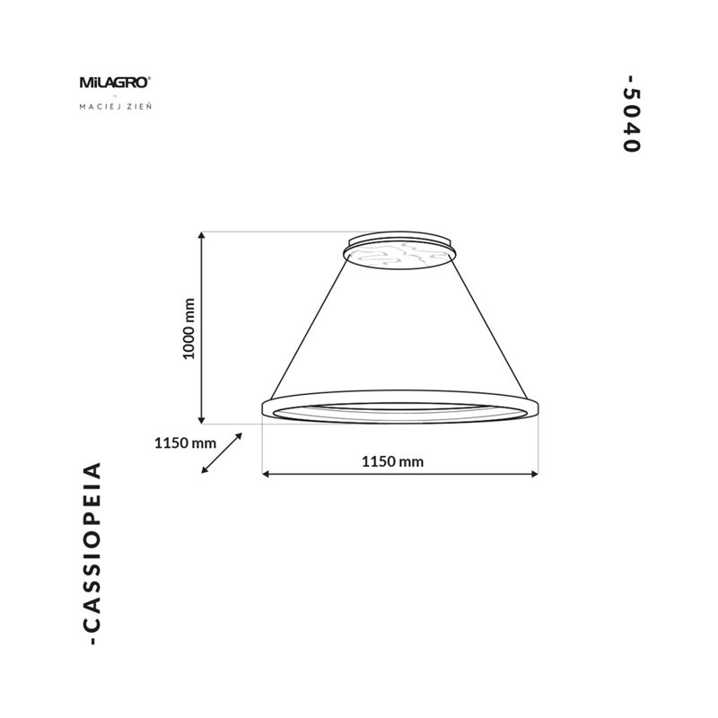 Cassiopeia 1 - Light LED Geometric Pendant, White, 100cm H x 115cm W x 115cm D