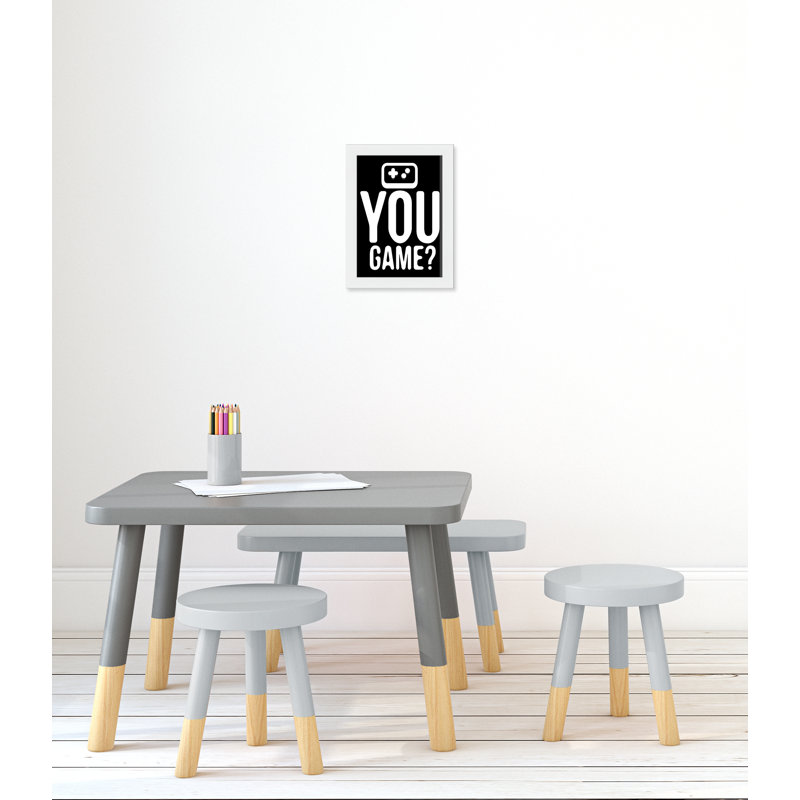 «You Game inversée», art encadré, H 16 po x l 12 po x P 0,63 po, Cadre blanc