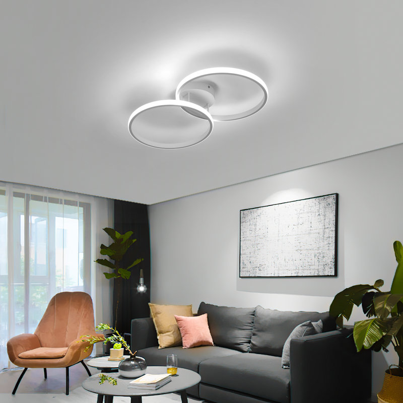 Aarondeep 2-Light 55Cm Ceiling Light, White , 3000K-6500K