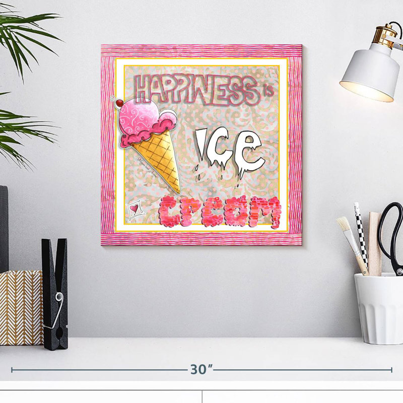 Yarlin My Happiness Is Ice Cream, H 16 po x l 16 po