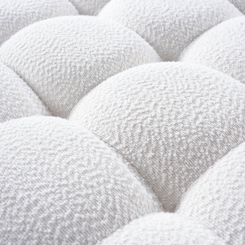 Repose-pieds blanc polyvalent Boucle