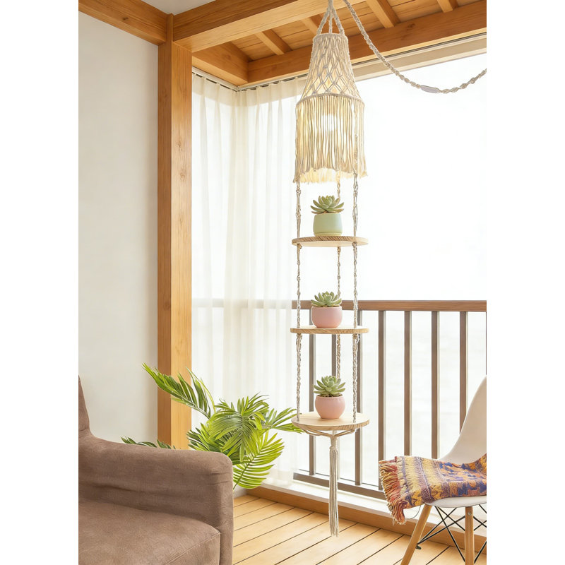 Tablette suspendue Boho Macrame