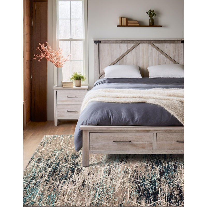 Tapis gris Johnstonville, Rectangle 10 pi x 14 pi 1 po