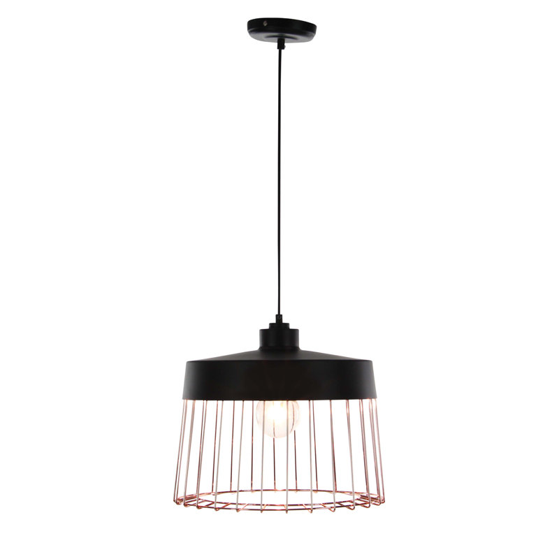 Luminaire suspendu géométrique 1 lumière Blisard, Cuivre
