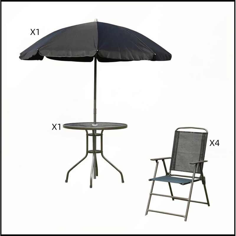 Ensemble de mobilier de conversation extérieur 6 pièces, ensemble de mobilier de salle à manger