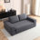 Canapé-lit convertible de 81 pouces avec support en mousse haute densité, canapé de plancher pliant 3-en-1 pour le salon, la chambre à coucher ou le salon.