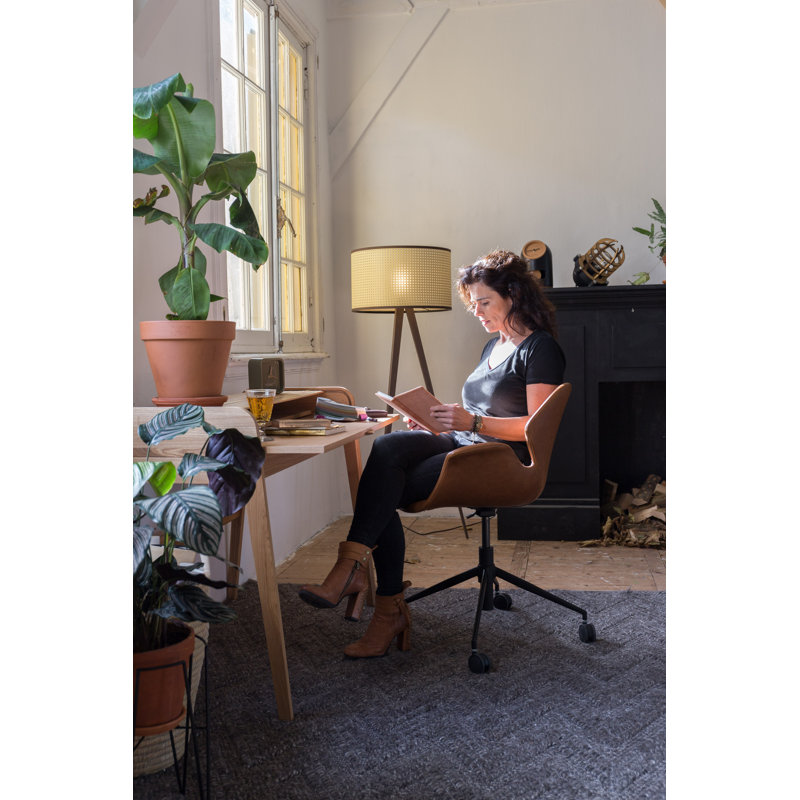 Nikki Swivel Task Chair, Brown