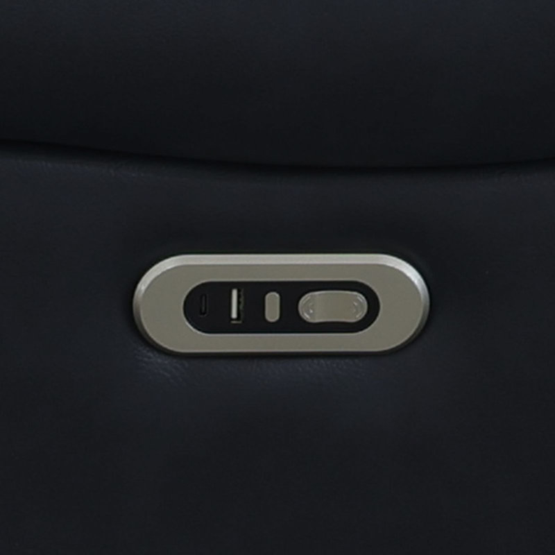 Ensemble de canapé modulaire inclinable électrique en cuir noir 165 pièces 2 pièces