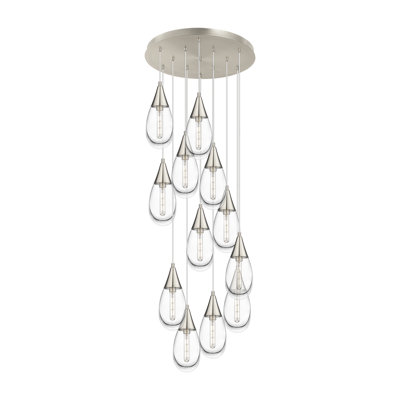 Luminaire suspendu en grappe à 12 lumières