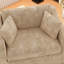 Fauteuil d'appoint rembourré avec repose-pieds en chenille-1056189599