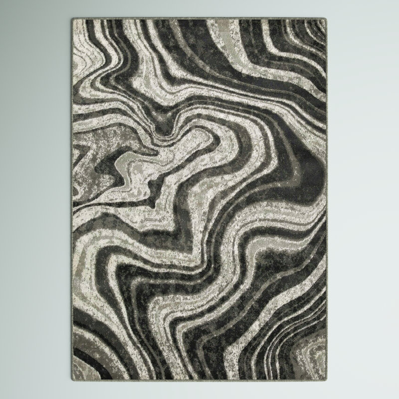 Tapis intérieur / extérieur en laine Atiyana, Rectangle de 2 pi x 3 pi