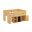 Lit mezzanine double avec armoire-493180333