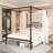 Heavy Duty Metal Canopy Bed Frame