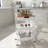 3-Tier Stainless Steel Rolling Cart with Drawer, Metal Utility Cart with Wheels, Salon Trolley Cart, Storage Cart,Bathroom Cart,Metal Cart,Printer Stand-89259769