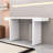 Console Table with Geometric Clean Lines Design and Adjustable Feet-728733889