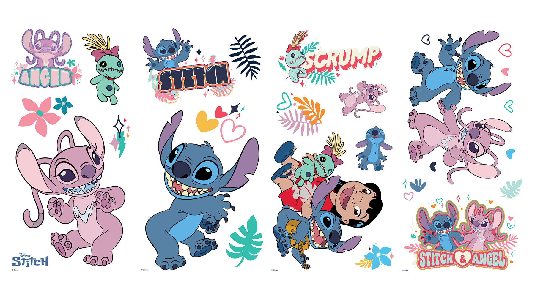 Stitch And Angel Wall Decals