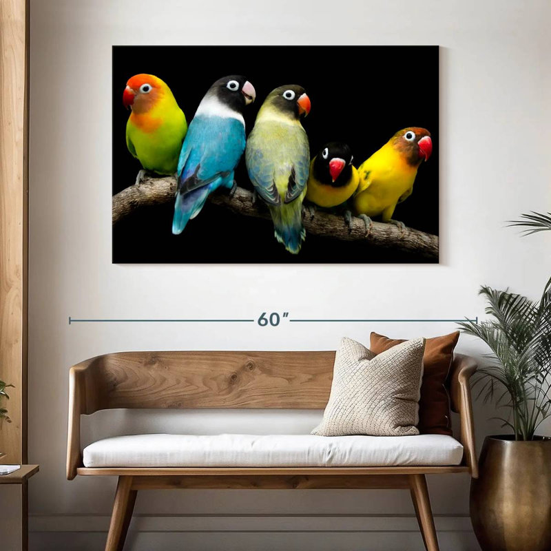 Brampt Five Lovebird Pets, 32" H x 48" W