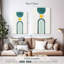 Avery Mid-Century bleu sarcelle jaune II-108448950