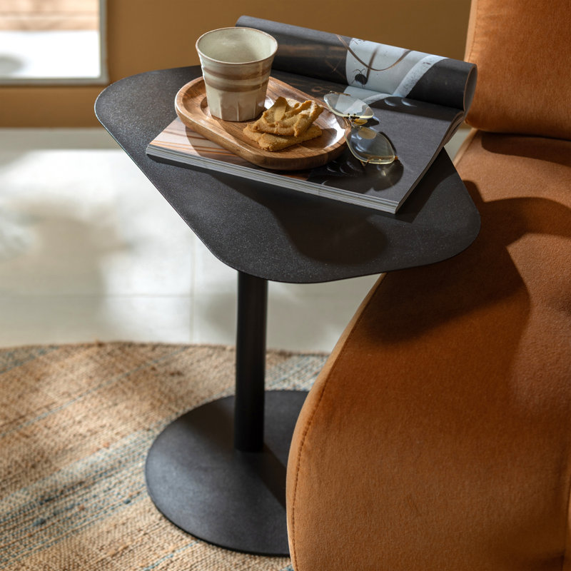 Lia Pedestal Coffee Table, Black