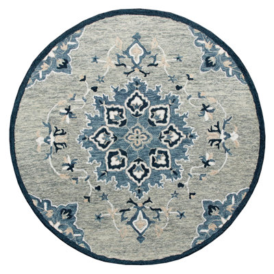 Rugsa Hand Tufted Wool Floral Indoor Rug