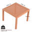 Brun abricot pour petits espaces, 2 chaises et 1 table, sièges moelleux, rouille, mobilier de patio transparent avec coussins, cadre antirouille, facile à assembler