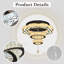 Moderne lustre en cristal moderne Dia 24 "lustre plafonnier encastré pour chambre à coucher, salon, salle à manger, couloir 