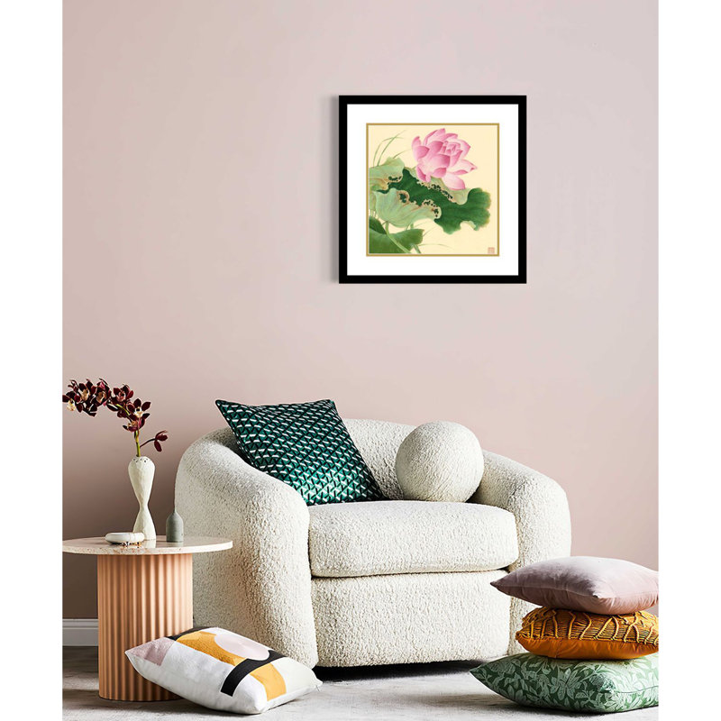 Lotus in Wind 02 by Xiu Yitang - Single Picture Frame Print, 17.5" H x 17.5" W x 0.94" D