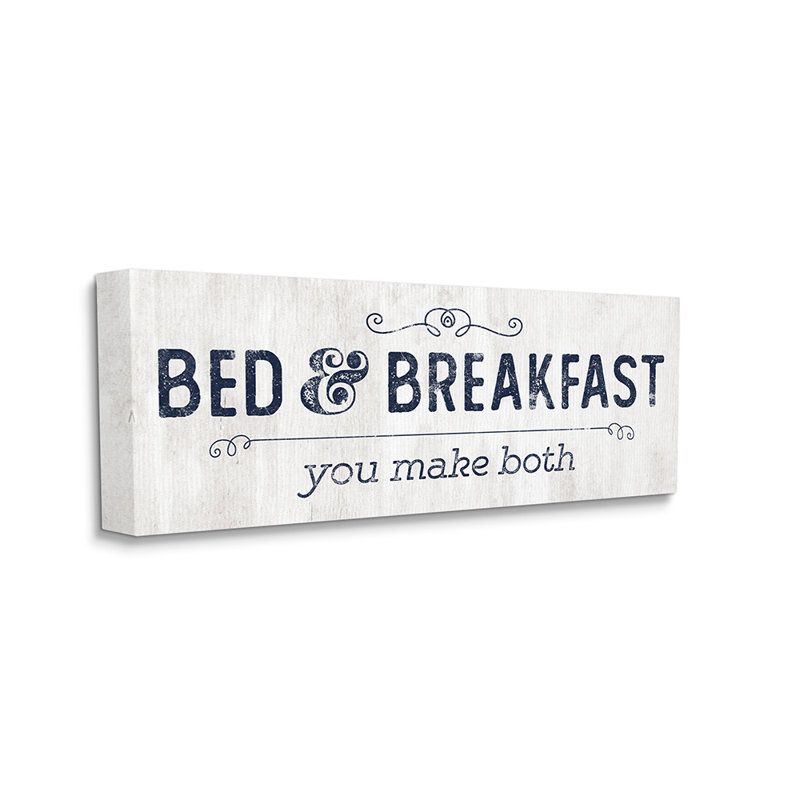 «Self-Serve Bed and Breakfast Rustic Home Sign» par Kyra Brown - impression d'art graphique, Toile tendue