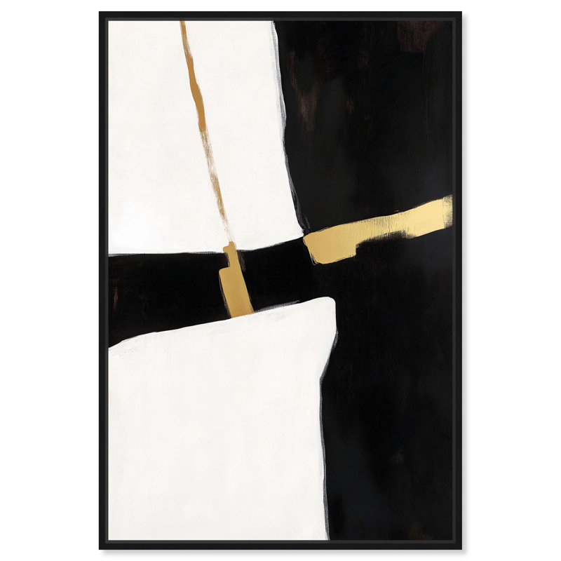 Dichotomie III, toile par Art Remedy, Cadre flottant, H 16 po x l 11 po, Noir