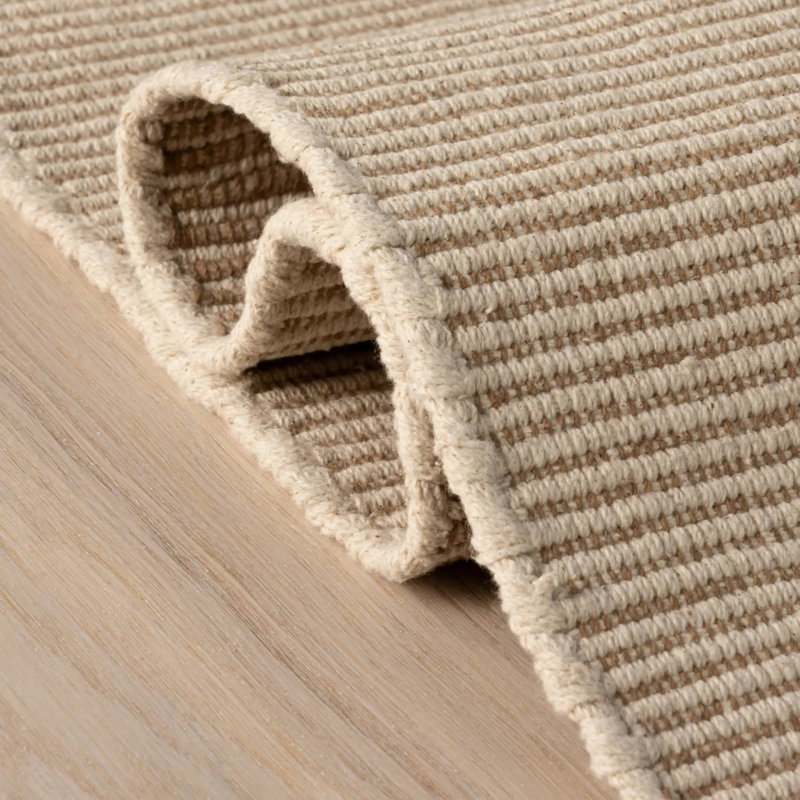 Haverhill Natural Handwoven Cotton Rug, Natural, Rectangle 10' x 14'
