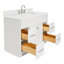 Meuble-lavabo sur pied simple 42 po avec plateau en quartz Hamlet-94003710