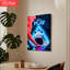 1 pièce d'art mural, affiches encadrées, art mural sur toile de jeu Panda Neon-133488002