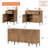 63" Modern Wood 3-Drawer Dresser With Reeded Design, Minimalist Dresser Organizer Storage With Charging Station For Bedroom,Living Room, Entryway-2031276949