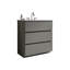 Meuble-lavabo de 30 po en gris - Silencieux, beaucoup d'espace de rangement, silencieux et lisse