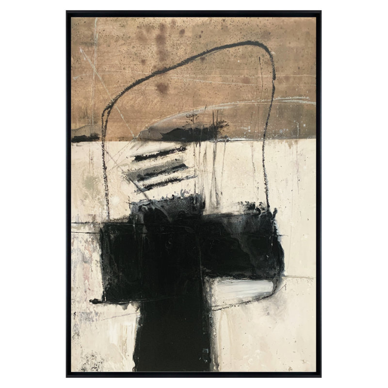 Formelle Single Picture Frame Painting on Wood, 180cm H x 94cm W, Black