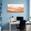 «Landscape & Nature Sunset Mountains Layers», reproduction d'art sur toile