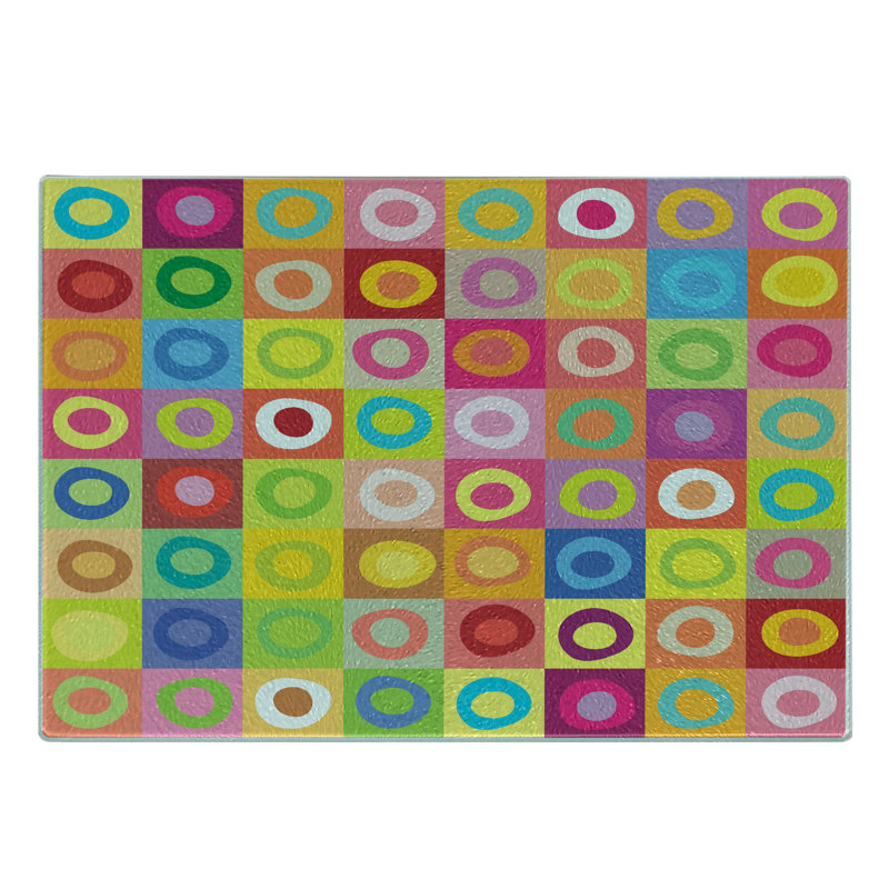 Multicolore planche à découper en verre trempé Ambesonne