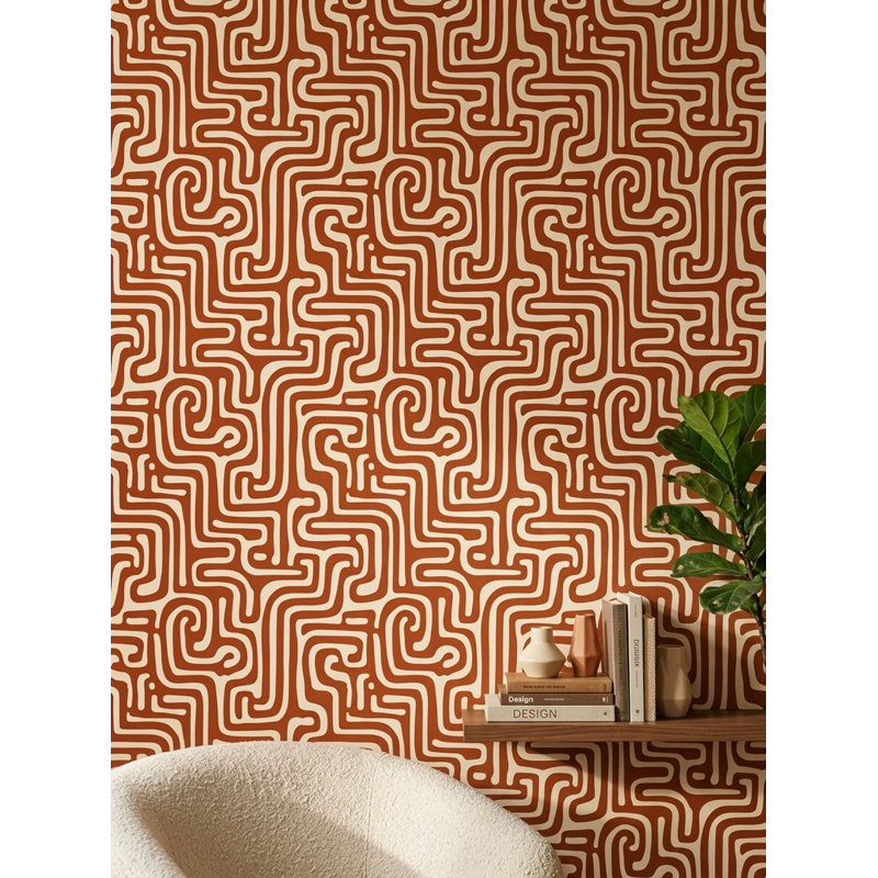 Décoration murale amovible rétro Mid-Century, Peel and Stick