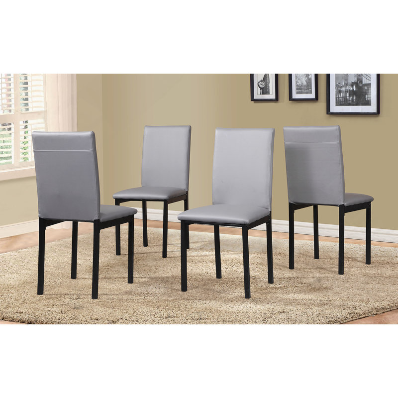 Ensemble de 4 chaises de salle à manger Noyes, Gris