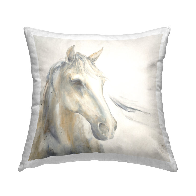 Coussin Soft Country Horse, imprimé par Dina D'Argo