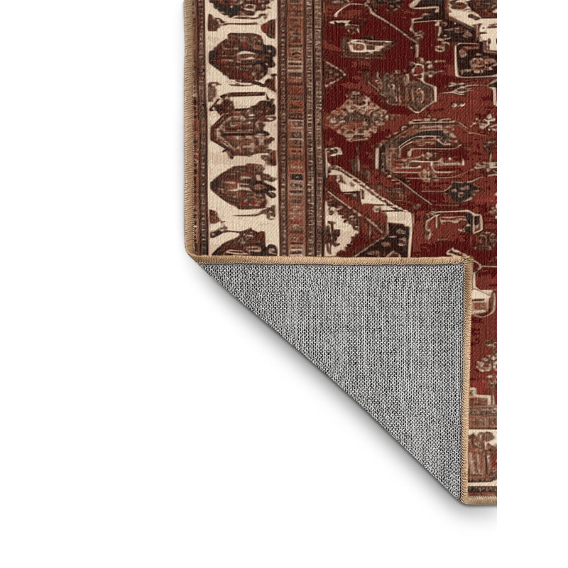 Tapis brun lavable à la machine, Carré 4 pi