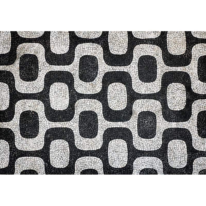Jimeny Geometric Vinyl Machine Printed Indoor / Outdoor Area Rug, Rectangle 160 x 230cm