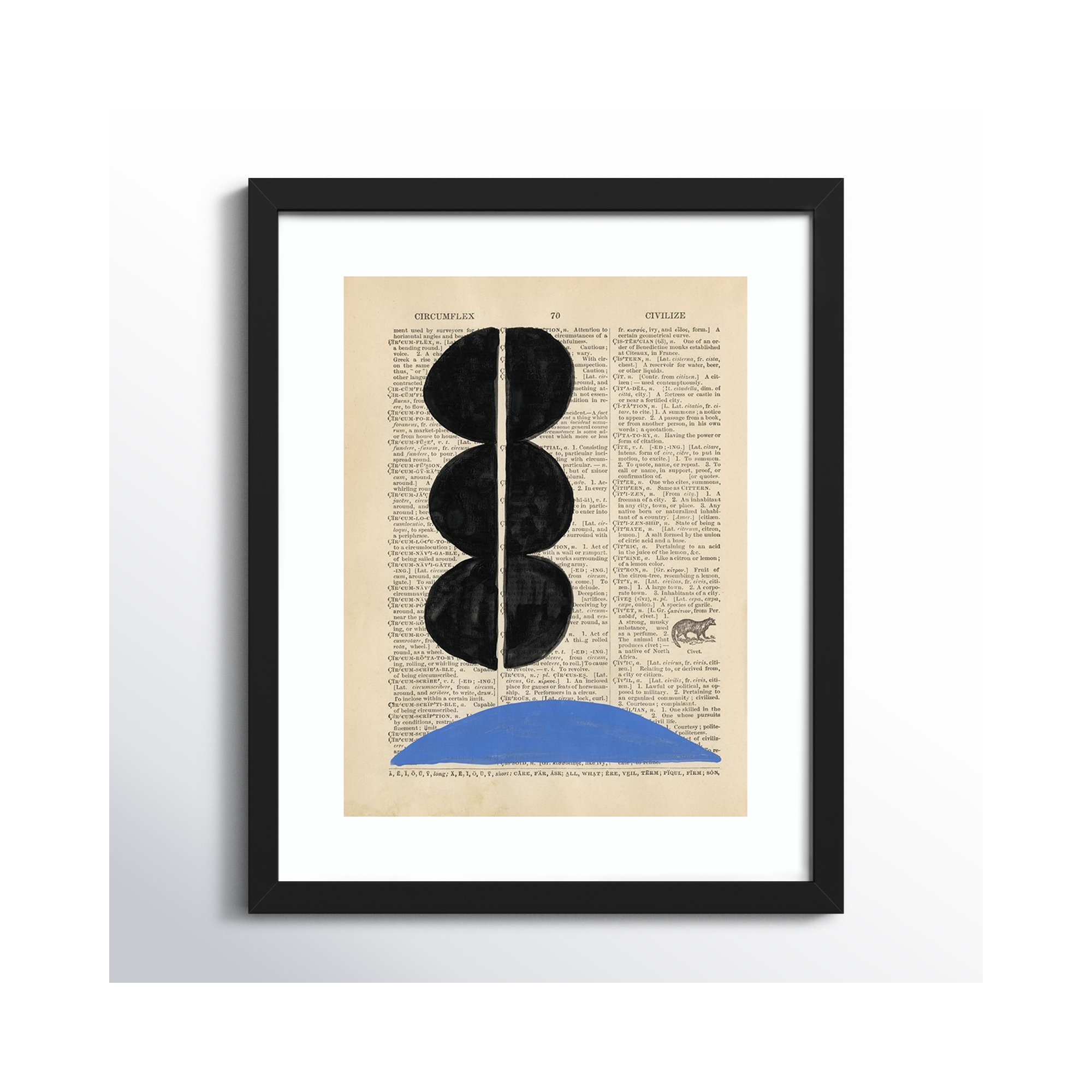 Modern Definition II by W. Stramel, 21.38" H x 17.38" W x 0.88" D, Black Framed Paper