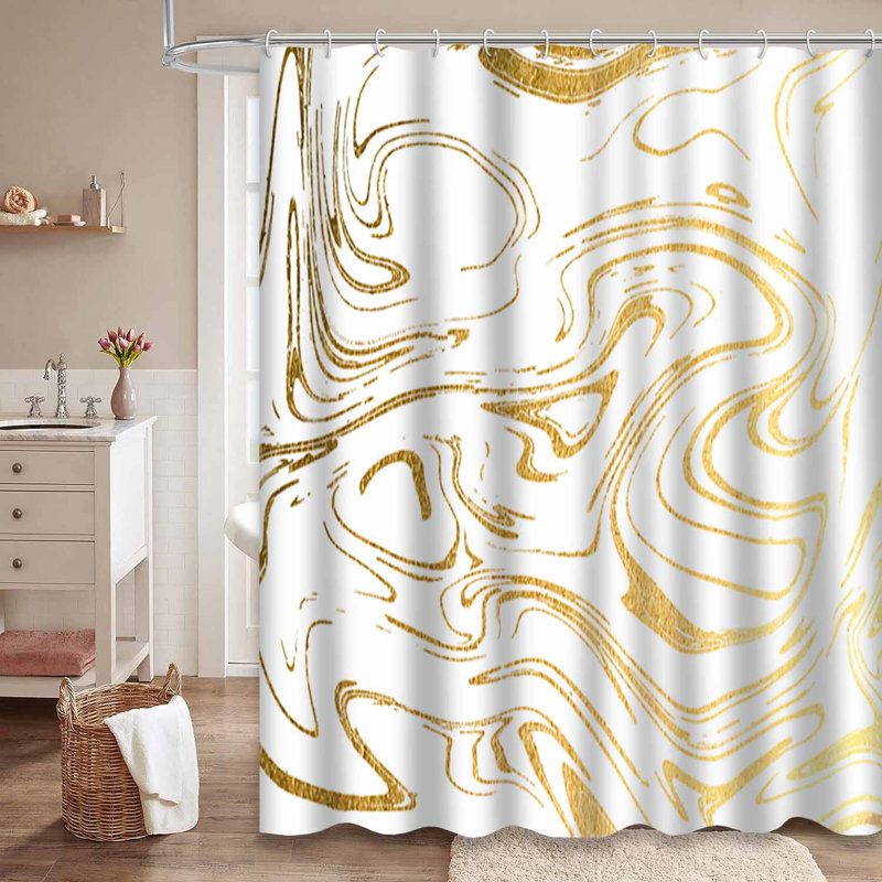 Rideau de douche Marble Marble, L 72 po x l 84 po