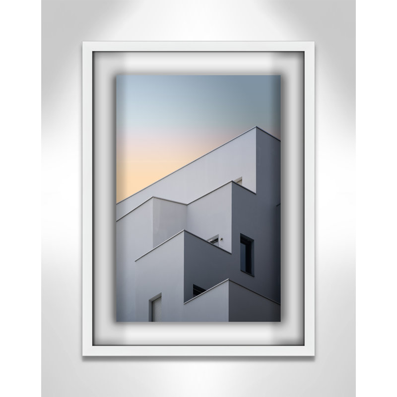 Lumière du jour - Peinture encadrée, Cadre blanc satiné, H 1,25 po x l 23 po x P 1,25 po