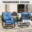 2 - Person Rocking and Swivelling Patio Seating Group With Cushions-1908591247